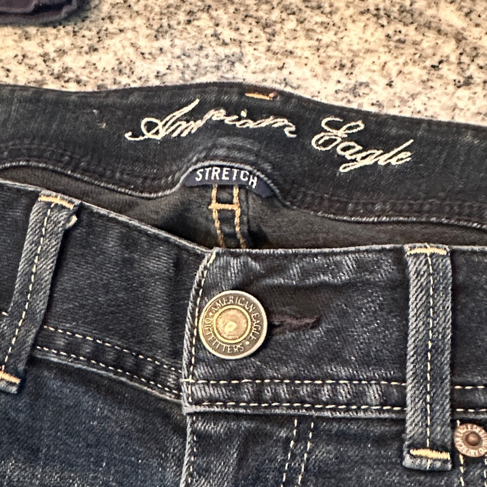 Y2K American Eagle- Original Boot Cut- Stretch- Dark Blue Women's Jeans - Picture 8 of 8